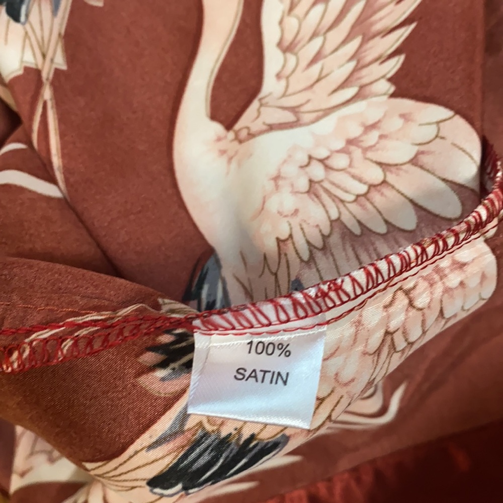 Red Satin Robe - Picture 3 of 3